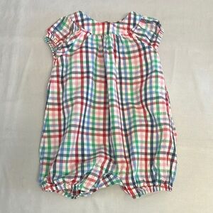GAP LIKE NEW Multicolor Plaid Baby Romper